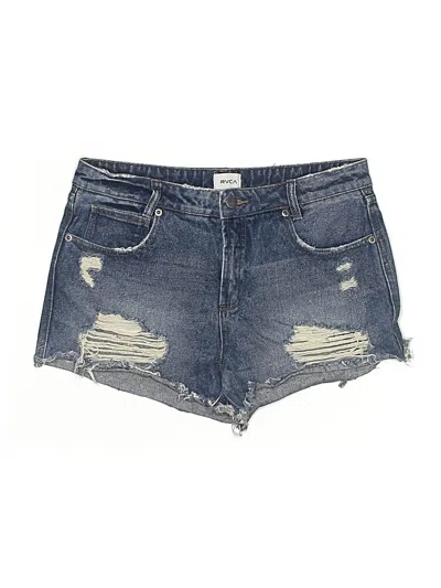 Pre-owned Rvca Denim Shorts In Blue