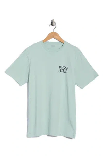 Rvca Disrupt Graphic T-shirt In Blue Haze