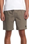 Rvca Escape Solid Shorts In Mushroom