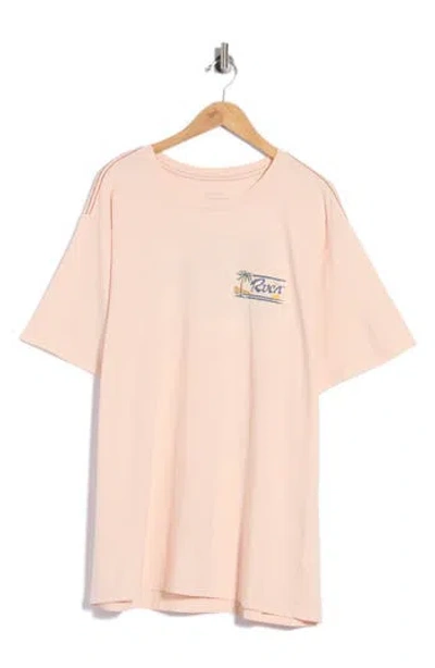 Rvca Exotica Graphic T-shirt In Peach