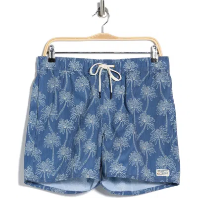 Rvca Exotica Swim Trunks In Blue