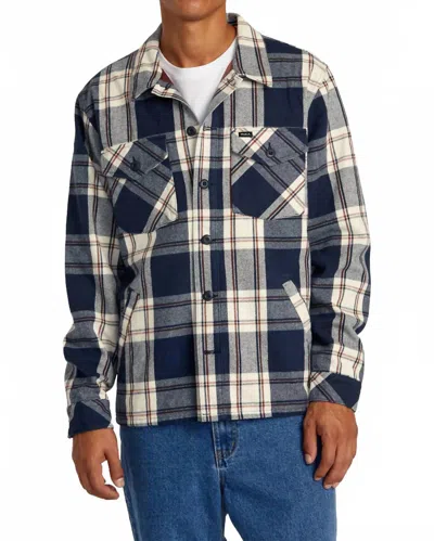 Rvca Flight Risk Shirt Jacket In Moody Blue
