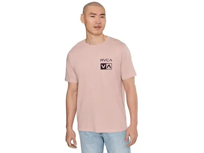 Rvca Glitch Short Sleeve Men's T Shirt Pale Mauve: Xl, Cotton In Pink