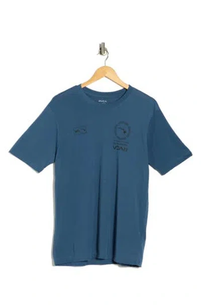 Rvca Hawaii Mark Performance T-shirt In Blue
