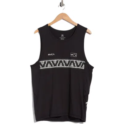 Rvca Hawaii Sport Vent Graphic Tank In Black White