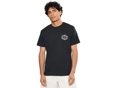 Rvca Hex Filigre Short Sleeve Men's T Shirt Black: Md