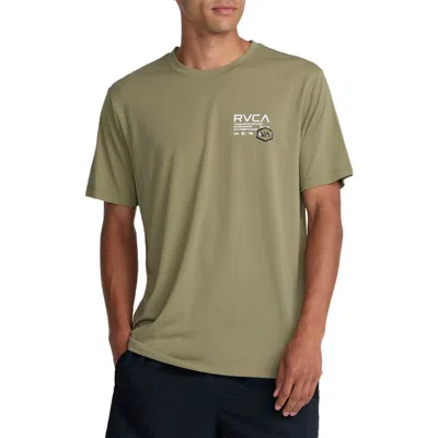 Rvca Hex Over Performance Graphic T-shirt In Green
