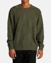 Rvca Hi Grade Boro Sweater In Olive Heather In Multi