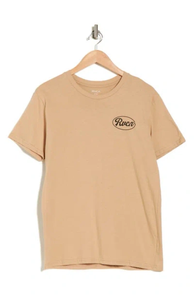 Rvca High Voltage Short Sleeve Crew T-shirt In Brown