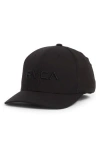 Rvca Hookie Flexfit Baseball Hat In Black