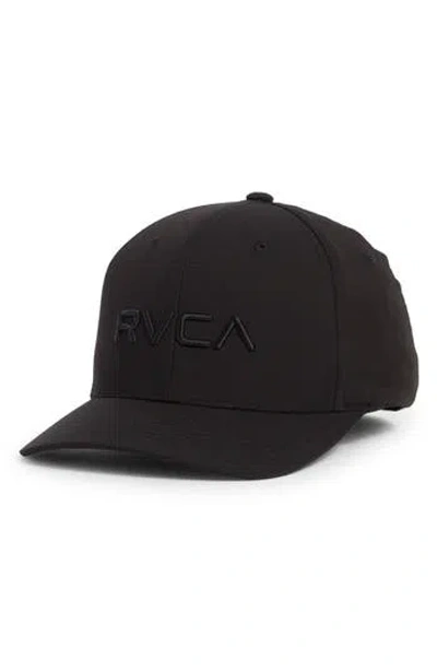 Rvca Hookie Flexfit Baseball Hat In Black