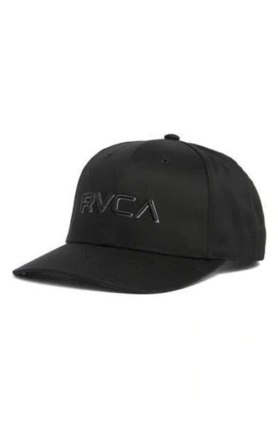Rvca Hookie Snapback Hat In New Black