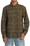 RVCA RVCA HUGHES RELAXED FIT CHECK FLANNEL BUTTON-UP SHIRT JACKET