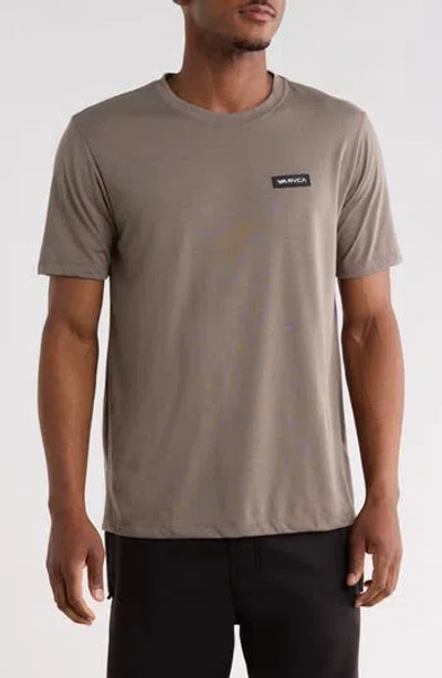 Rvca Icon Performance T-shirt In Brown