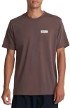 Rvca Icon Performance T-shirt In Brown
