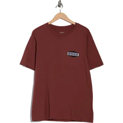 Rvca Ill Hexx Graphic T-shirt In Burgundy