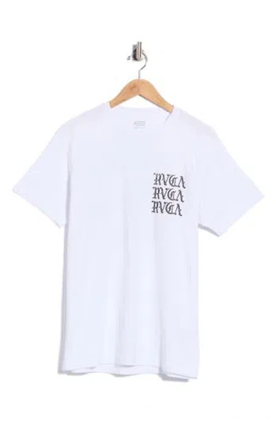 Rvca Iron On Graphic T-shirt In White