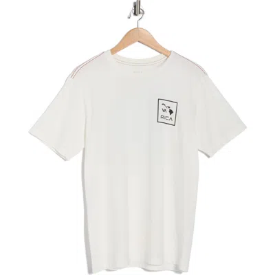 Rvca Island Cotton Graphic T-shirt In White