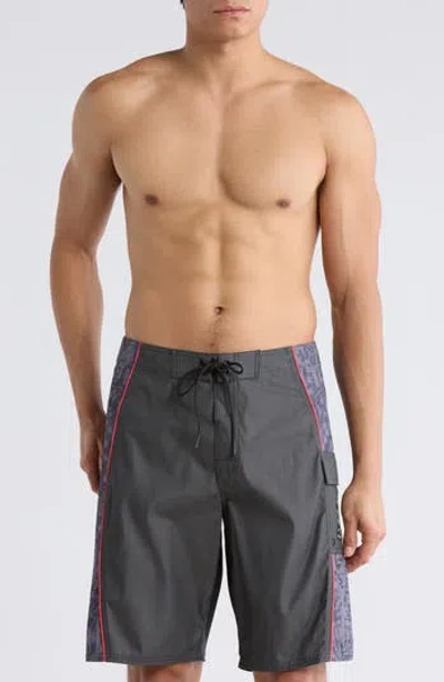 Rvca Jesse Barba Swim Trunks In Brown