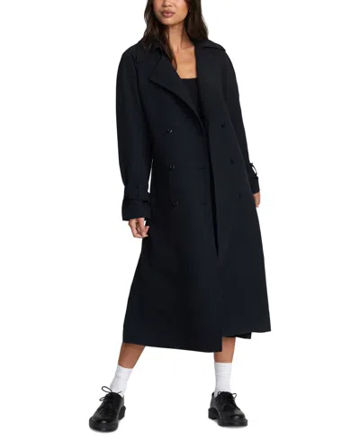 Rvca Juniors' Invisible Man Trench Coat In Black