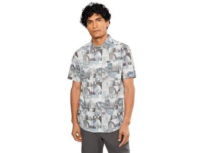 Rvca Kauai Block Print Collage Men's Clothing Mult: Lg In Multi