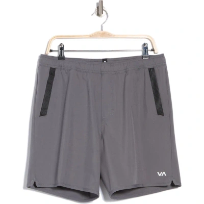 Rvca Kevin Stretch Woven Shorts In Charcoal