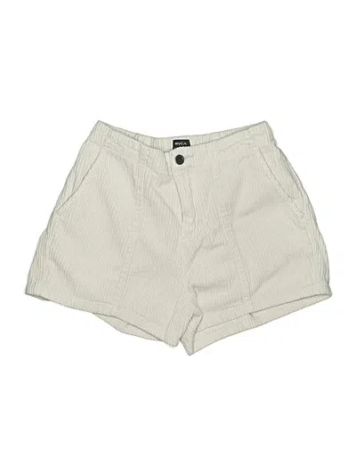 Pre-owned Rvca Khaki Shorts In White
