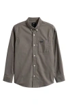 Rvca Kids' That'll Do Stretch Button-up Shirt In Green