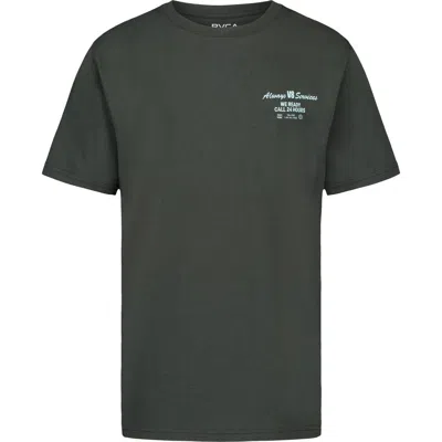 Rvca Kids' V8 Graphic T-shirt In Green
