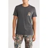 Rvca Las Cruces Graphic T-shirt In Gray