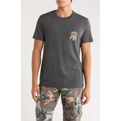 Rvca Las Cruces Graphic T-shirt In Gray