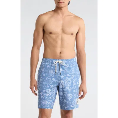 Rvca Local Aloha Swim Shorts In Blue