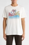 Rvca Logo Graphic T-shirt In White