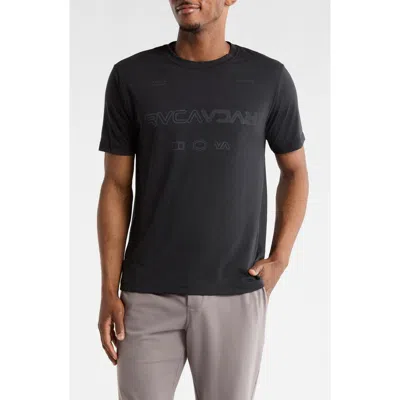 Rvca Logo Sport T-shirt In Black