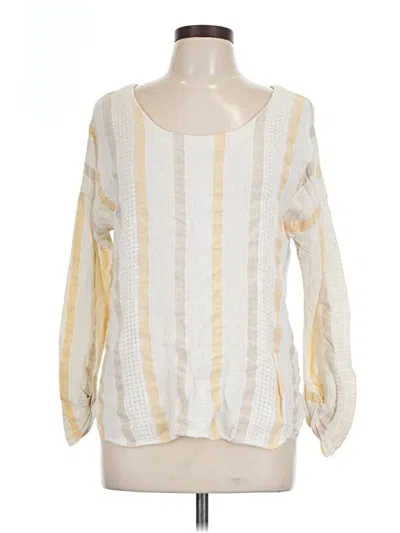 Pre-owned Rvca Long Sleeve Blouse In White
