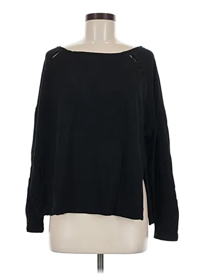 Pre-owned Rvca Long Sleeve Top Black Boatneck Tops