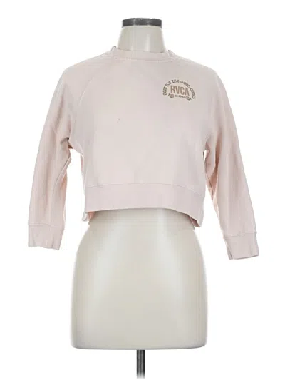 Pre-owned Rvca Long Sleeve Top Pink Mock Neckline Tops