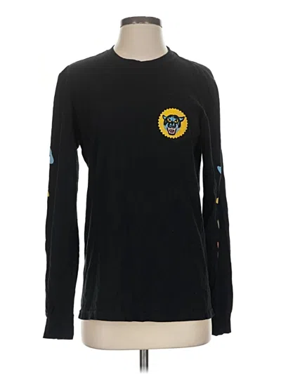 Pre-owned Rvca Long Sleeve T-shirt In Black