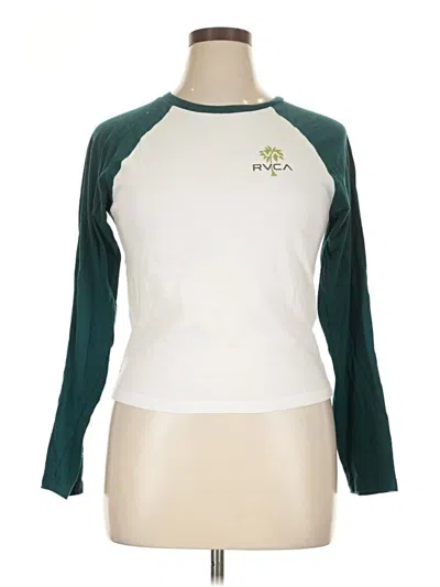 Pre-owned Rvca Long Sleeve T-shirt In Green