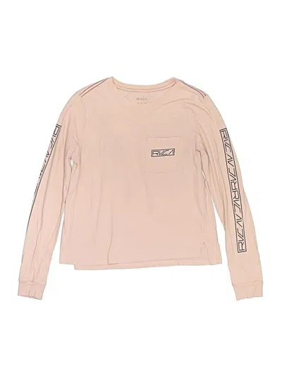 Pre-owned Rvca Kids' Long Sleeve T-shirt In Pink