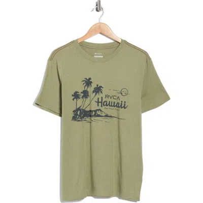Rvca Luau Vistas Slim Fit Graphic T-shirt In Green