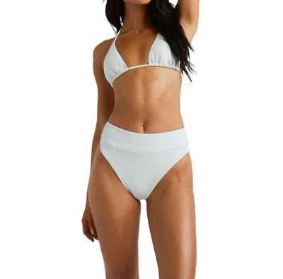 Rvca Maisy Cheeky Bikini Bottoms In Sky High In White