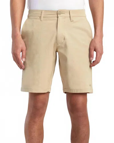 Rvca Men's Back In Hybrid Short In Khaki In Nude