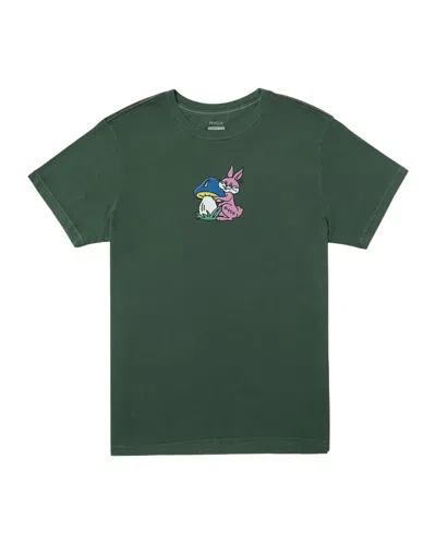 Rvca Men's Cottontale T-shirt In College Green In Gray