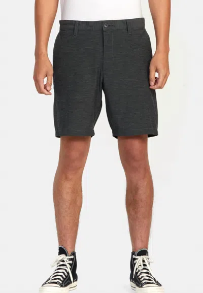 Rvca Men's Daggers Hybrid Chino Short In Black In Gray