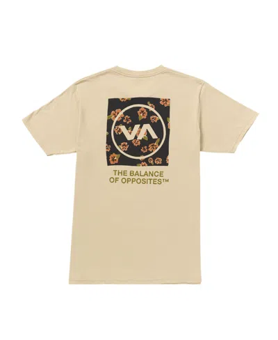 Rvca Men's Floral Circle T-shirts In Sand