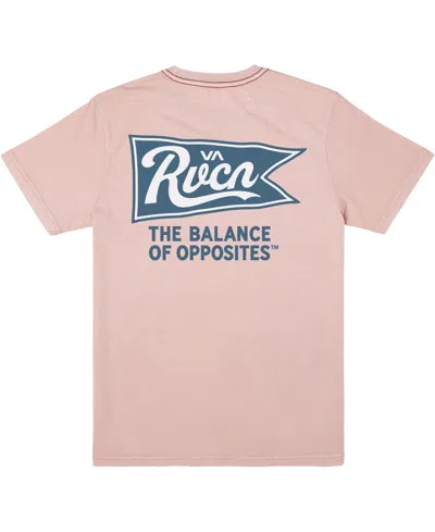 Rvca Men's Pennantan Short Sleeve T-shirt In Pink
