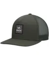 Rvca Men's  Olive Wordmark Va Atw Print Trucker Snapback Hat In Olive
