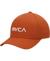 Rvca Men's  Orange Flex Fit Hat In Orange