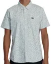 Rvca Men's That'll Do Printed Short Sleeve Top In Gray In Gray